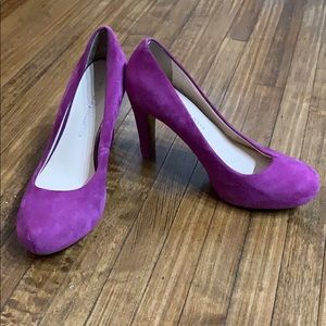 Purple Franco Sarto Suede Pumps